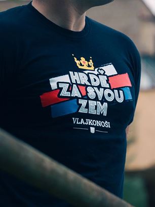 Tričko Hrdě za svou zem - černé