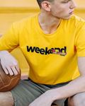 T-shirt "Weekend" Yellow